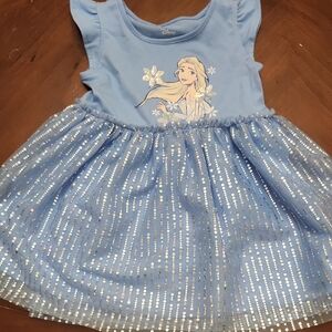 Disney Frozen Light Blue Sequin Dress 18 Months